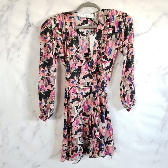 IRO Mini Floral Wrap Dress - Picture 2 of 15